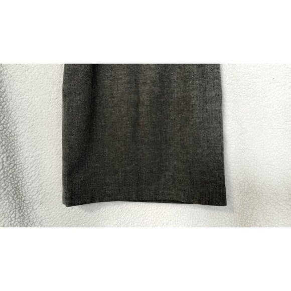 Halogen Women's Gray Wool Blend Tweed Pencil Knee Length Lined Skirt Size 0 Zip - Picture 11 of 16